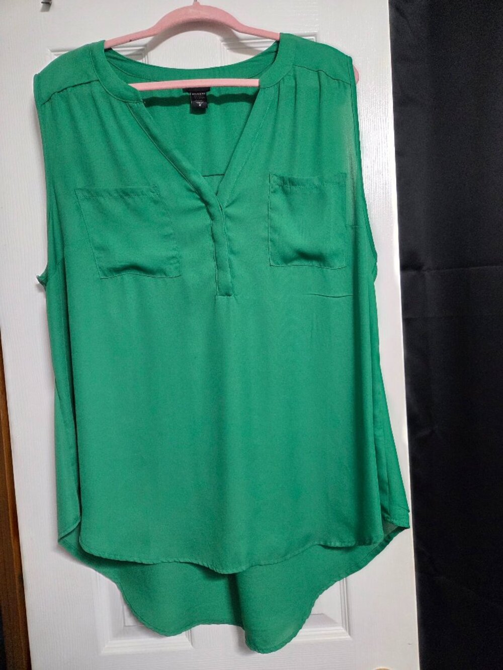Torrid Green Sleeveless Pocket Blouse Size 2 2X 18/20